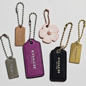 Coach Hangtag Lot of 6 Assorted Sizes & Colors for Purse Bag Tote Charms G